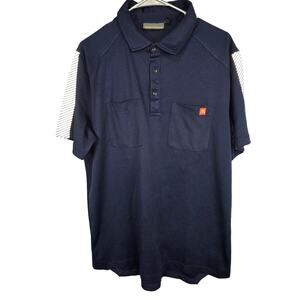 McDonalds Shirt Blue Gray Logo Polo Employee Uniform Mens M-R